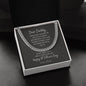 Dear Daddy / Happy 1st Father's Day / Cuban Link Chain / Personalized Message Card