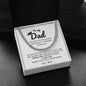 To my Dad / Cuban Link Chain / Personalized Message Card