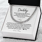Daddy / Dad to be / Cuban Link Chain / Personalized Message Card
