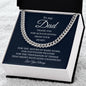 To My Dad / Cuban Link Chain / Personalized Message Card
