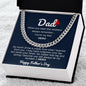 Dad / Number 1 Hero / Happy Father's Day / Cuban Link Chain