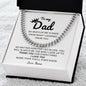 To my Dad / Cuban Link Chain / Personalized Message Card