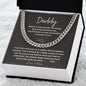 Daddy / Dad to be / Cuban Link Chain / Personalized Message Card