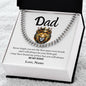 Dad / Always Be My King / Gift from Daughter / Cuban Link Chain/ Personalized Message Card
