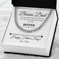 Bonus Dad / Happy Father's Day / Gift from Daughter / Gift from Son / Cuban Link Chain / Personalized Message Card