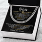 Son / Cuban Link Chain / Personalized Message Card