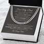 For My Dad / Cuban Link Chain / Personalized Message Card