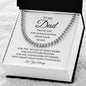 To My Dad / Cuban Link Chain / Personalized Message Card