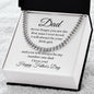 Dad / Happy Father's Day / Gift from Daughter / Cuban Link Chain