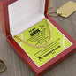 To My Son / Number One Tennis Player / Gift from Mom / Gift from Dad / Cuban Link Chain / Personalized Message Card