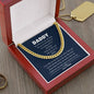 Daddy / My Hero / Cuban Link Chain / Personalized Message Card