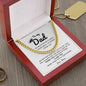 To my Dad / Cuban Link Chain / Personalized Message Card