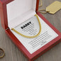 Daddy / My Hero / Cuban Link Chain / Personalized Message Card