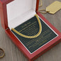 To My Son / Live, Love, Laugh / Gift from Mom / Gift from Dad / Cuban Link Chain / Personalized Message Card
