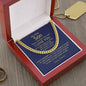 My Dear Son / I Love You / Gift from Mom / Gift from Dad / Cuban Link Chain / Personalized Message Card