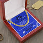 To My Son / Number One Wrestler / Gift from Mom / Gift from Dad / Cuban Link Chain / Personalized Message Card