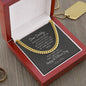 Dear Daddy / Happy 1st Father's Day / Cuban Link Chain / Personalized Message Card