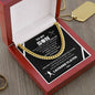 To My Son / Number One LaCross Player / Gift from Mom / Gift from Dad / Cuban Link Chain / Personalized Message Card