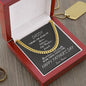 Daddy / Happy Father's Day / Gift from Daughter / Gift from Son / Cuban Link Chain / Personalized Message Card