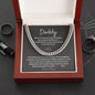 Daddy / Dad to be / Cuban Link Chain / Personalized Message Card