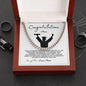 Graduation Gift for Him / Cuban Link Chain / Personalized Message Card