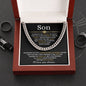 Son / Cuban Link Chain / Personalized Message Card