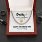 Daddy We'd Pick You / Happy Father's Day / Cuban Link Chain / Personalized Message Card