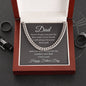 Dad / Happy Father's Day / Gift from Daughter / Cuban Link Chain