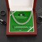 To My Son / Number One Soccer Player / Gift from Mom / Gift from Dad / Cuban Link Chain / Personalized Message Card