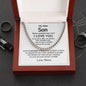 My Dear Son / I Love You / Gift from Mom / Gift From Dad / Cuban Link Chain/ Personalized Message Card