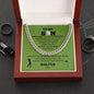 To My Son / Number One Golfer / Gift from Mom / Gift from Dad / Cuban Link Chain / Personalized Message Card