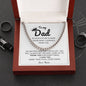 To my Dad / Cuban Link Chain / Personalized Message Card