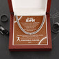 To My Son / Number One Football Player / Gift from Mom / Gift from Dad / Cuban Link Chain / Personalized Message Card