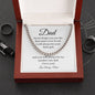 Dad / Gift from Daughter / Cuban Link Chain / Personalized Message Card