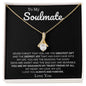 To My Soulmate / My Greatest Joy / Alluring Beauty Necklace / Personalized Message Card