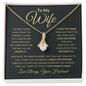 To My Wife / Great Life Partner / Alluring Beauty Necklace / Personalized Message Card