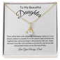 To My Beautiful Daughter / Gift from Mom / Gift from Dad / Alluring Beauty Necklace / Personalized Message Card
