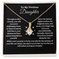 To My Precious Daughter / Gift from Mom / Gift from Dad / Alluring Beauty Necklace / Personalized Message Card