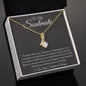 To My Soulmate / I found my missing piece / Alluring Beauty Necklace / Personalized Message Card