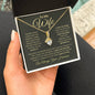To My Wife / Great Life Partner / Alluring Beauty Necklace / Personalized Message Card