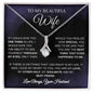 To My Beautiful Wife / How Special to Me / Alluring Beauty Necklace / Personalized Message Card