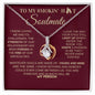 To My Smokin' Hot Soulmate / Love Forged in Fire / Alluring Beauty Necklace / Personalized Message Card