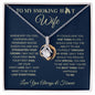 To My Smoking Hot Wife / Best Thing / Alluring Beauty Necklace / Personalized Message Card