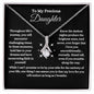 To My Precious Daughter / Gift from Mom / Gift from Dad / Alluring Beauty Necklace / Personalized Message Card