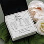 To My Bonus Mom / Alluring Beauty Necklace / Personalized Message Card