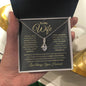 To My Wife / Great Life Partner / Alluring Beauty Necklace / Personalized Message Card