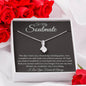 To My Soulmate / I found my missing piece / Alluring Beauty Necklace / Personalized Message Card