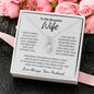 To My Beautiful Wife / Hold This Close to Feel My Love / Alluring Beauty Necklace / Personalized Message Card