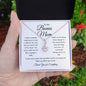 To My Bonus Mom / Alluring Beauty Necklace / Personalized Message Card