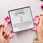 To My Beautiful Daughter / Gift from Mom / Gift from Dad / Alluring Beauty Necklace / Personalized Message Card